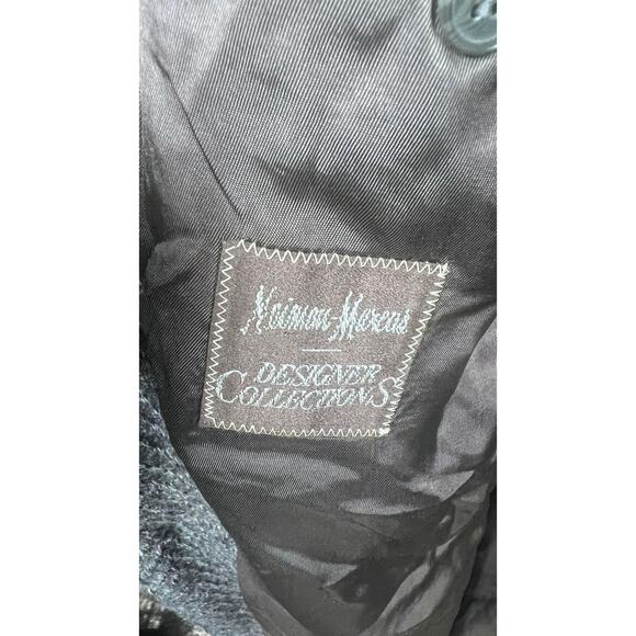 VTG Neiman Marcus Coat Mens Size 48 Wool Herringbone Italian Made Overcoat 90s - Picture 4 of 15